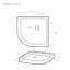 Marquette 36" X 36" Round Corner Double-Threshold Shower Pan Base With Centre Drain In Glossy White