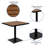 Abdimalik 4 Faux Teak Accented Club Chairs and 30" Square Faux Teak Patio Table Set