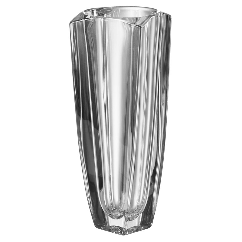 Crystalline Crystal Table Vase, 13.5" H x 4.5" W x 4.5" D