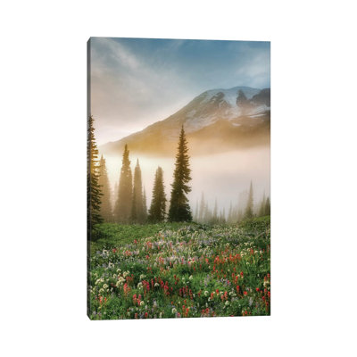 Rainier Wildflowers 1 Piece Wall Art on Canvas