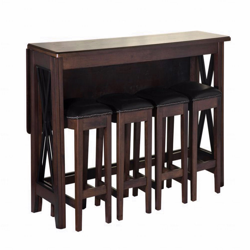 Table à abattants avec 4 tabourets de salle à manger