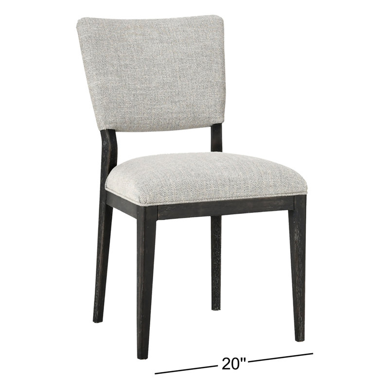 Side Chair Dining Chair, Light Grey, Black