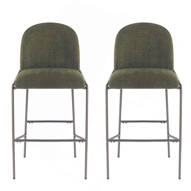 Ensemble de 2 tabourets de bar Galen, Vert