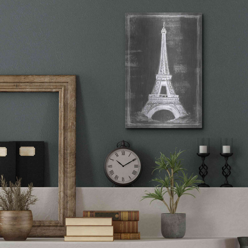 Art mural en métal Latitude Run® «European Icon Blueprint I» par Ethan Harper, H 16 po x l 12 po
