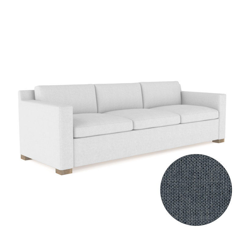 Canapé Mercer, H 33,5 po x l 108 po x P 44 po, Lin à tissage de galets Bluebell, Naturel