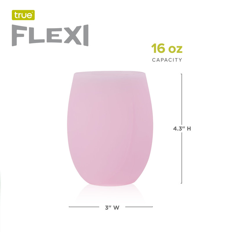 Flexi Assorted Colours Aerating Silicone Cups, Set Of 4 By Tr