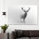 Élégant art mural en verre cerf: impression sur toile Loft, décor de renne, toiles encadrées dorées 1P