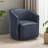 Armino Midnight Faux Leather Swivel Barrel Chair-1044140583