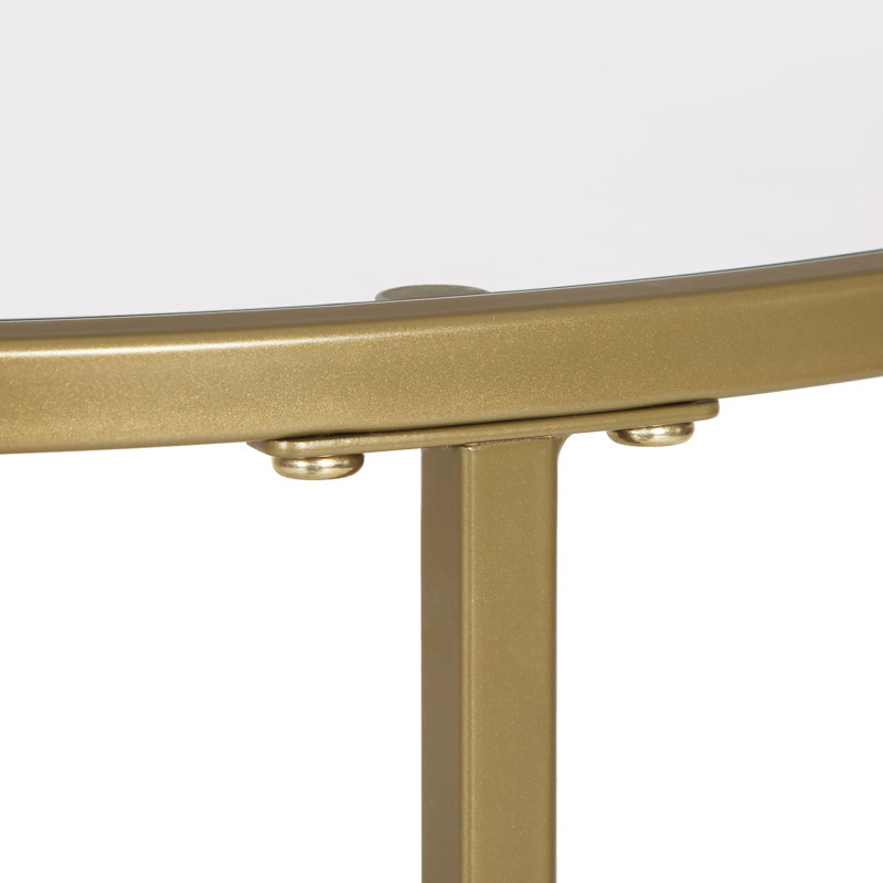 Table de bout en verre Doynton, Or