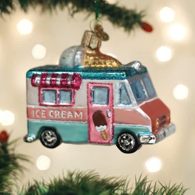 3.75 " Glass Hanging Figurine Ornament
