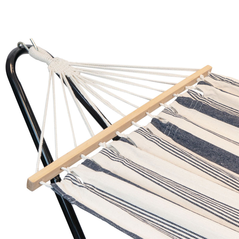 Harbor Housewares-Garden Spreader Bar Hammock, Navy Blue/Grey
