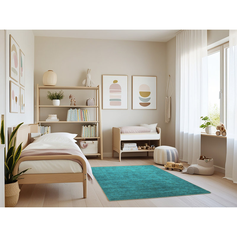 Tapis oriental en laine / polyester tissé à la machine Cran, Rectangle 3 pi x 5 pi