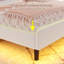 Structure de lit plateforme avec tête de lit tapissier en velours, lumières à DEL, station de charge, 2 tiroirs et tablettes de rangement, support robuste et robuste / aucun sommier requis / assemblage facile-701525971-701525969
