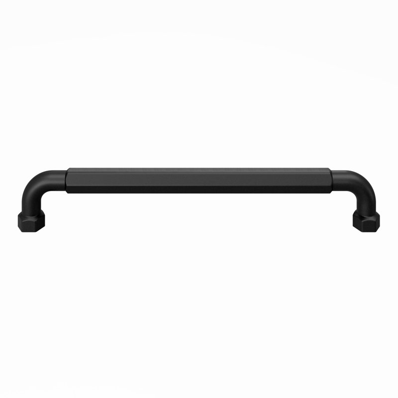 Dustin Bar Pull, Flat Black, 7 9/16" Center To Center
