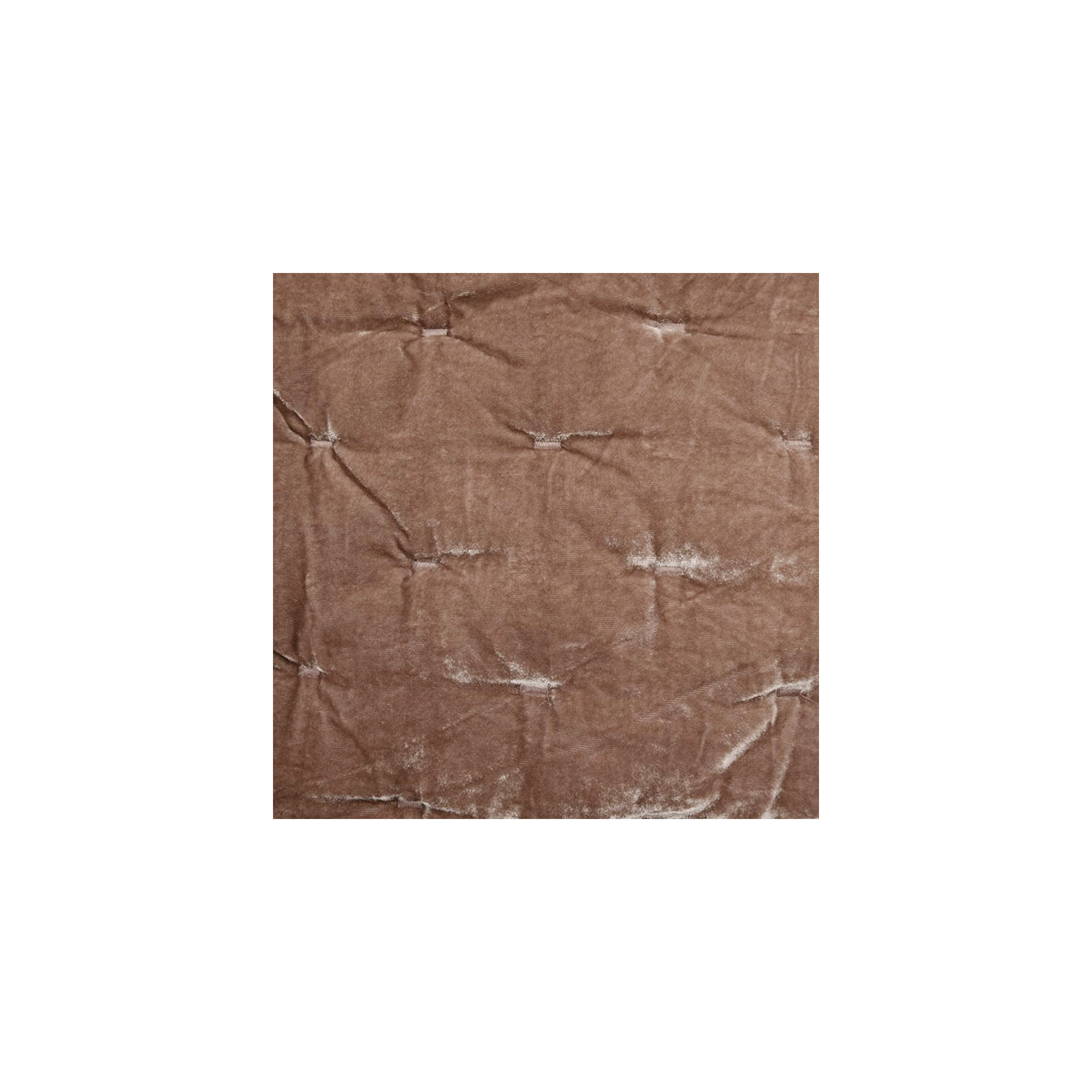 Stella Solid Quilted Faux Silk Velvet Romantic Western Decorative Pillow Sham, Standard/Twin, Dusty Rose