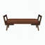 Banc 52 po Mid-Century avec pieds en bois de noyer-129412003-129412004