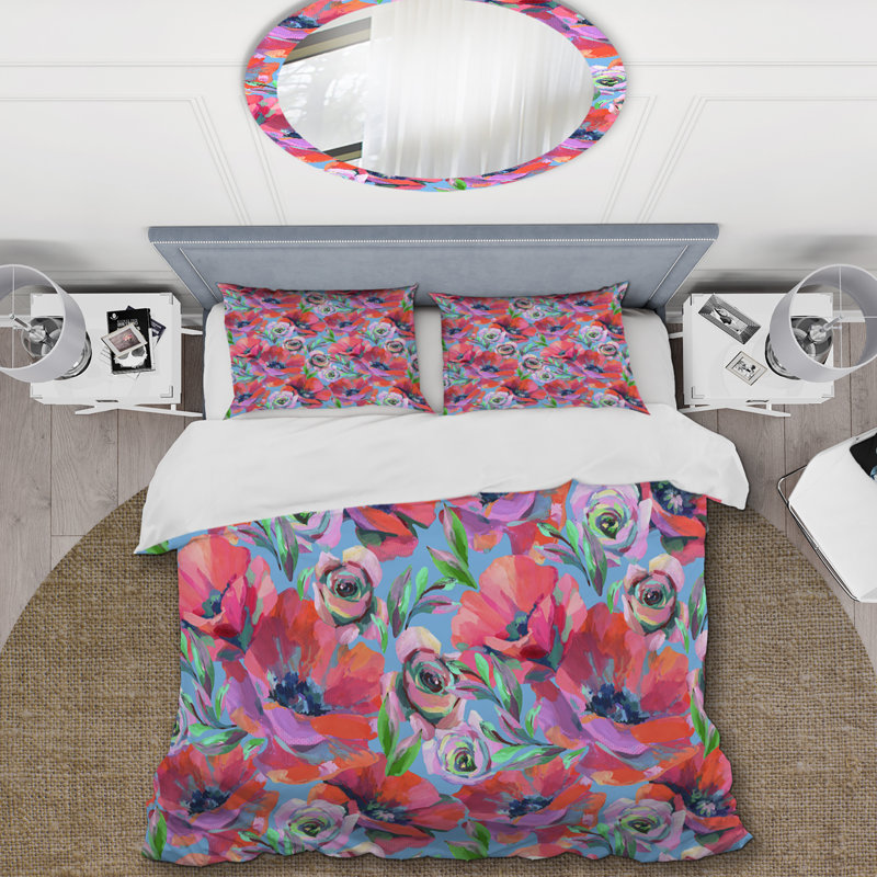 Multicolore fleurs et feuilles - Ensemble de housse de couette Cabin & Lodge