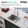 KRAUS Pax™ Zero-Radius 24-inch L 18 Gauge Undermount Single Bowl Stainless Steel Laundry and Utility Sink