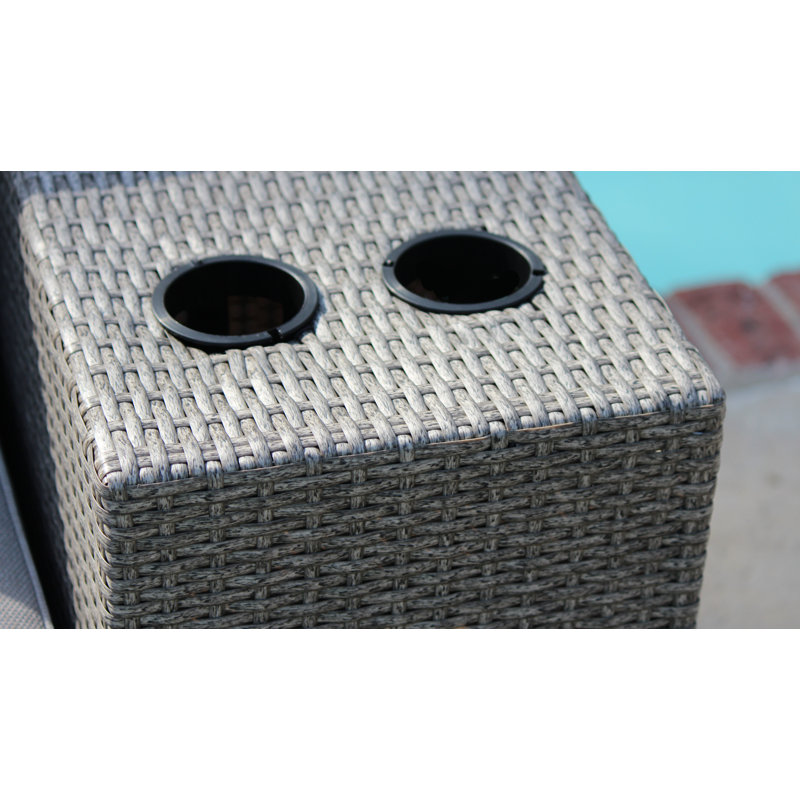Widener Fully Assembled 2 - Person Seating Group with Cushions | Convenient wicker patio sofa, Mixed Gray