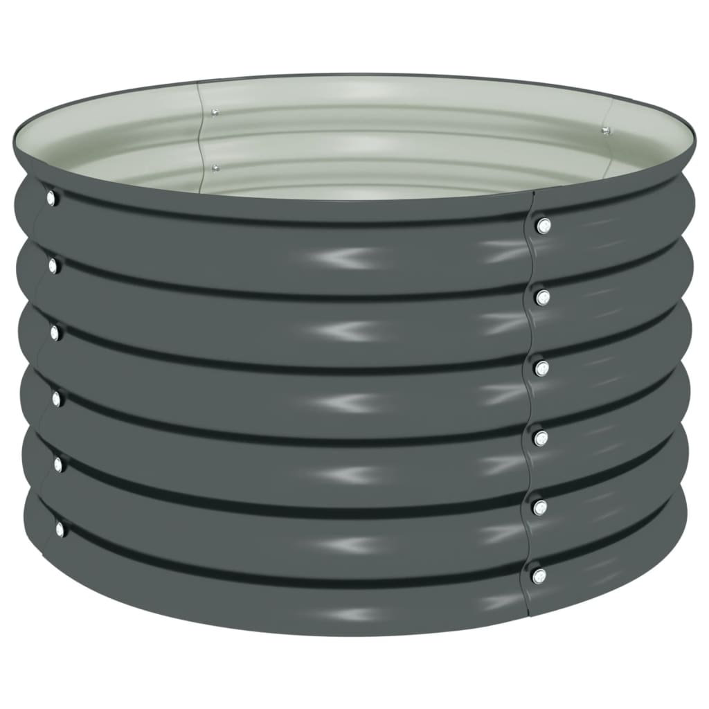 vidaXL Garden Raised Bed Galvanized Steel, Garden Planter for Flowers and Planters, Raised Flower Bed, Weather-resistant 17 Stories 