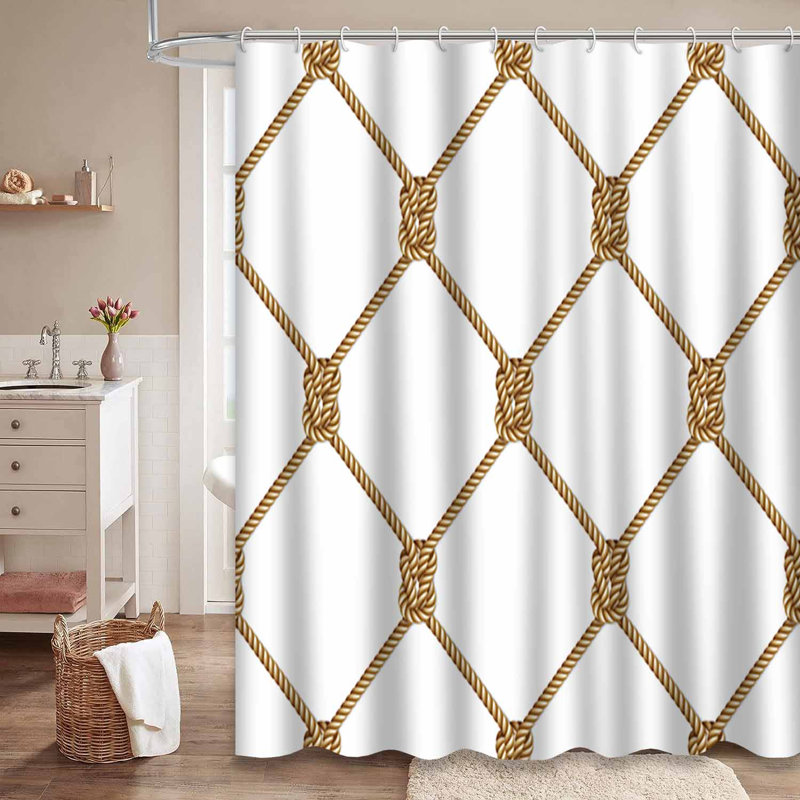 Rideau de douche avec 12 crochets, L 72 po x l 84 po