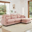 Canapé modulaire en L modulaire avec repose-pieds, tissu chenille de qualité supérieure, dossier capitonné, conception ergonomique pour une installation facile dans divers espaces-912117900