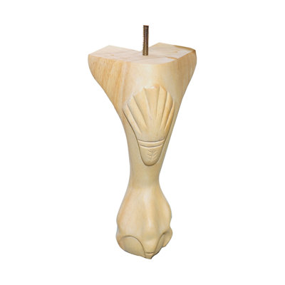 10-1/4 in x 3-1/2 in Unfinished Solid Hardwood Queen Ann Leg