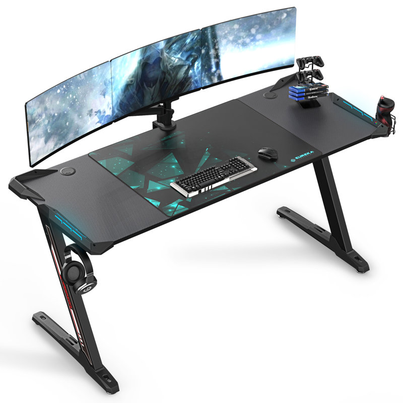 Metal Base Computer Desk, 78cm H x 153cm W x 60.5cm D
