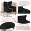Causeuse 2 pièces en velours doux moderne avec fauteuil d'appoint-28263354