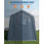 6 x 8 ft Portable Storage Shed with Roll-Up Door, Grey Steel Frame Garage Tent for Motorcycle, ATV, Bicycle & Garden Tools-125228909