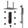 16" Ceiling Mounted 4-Function Thermostatic Rainfall Shower System with 6 Body Jets and Slide Bar