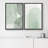Pastel Watercolor Green Abstract Minimalist Decor - Framed Canvas Bedroom Wall Art Work Set 2 Print-98554223-98554222