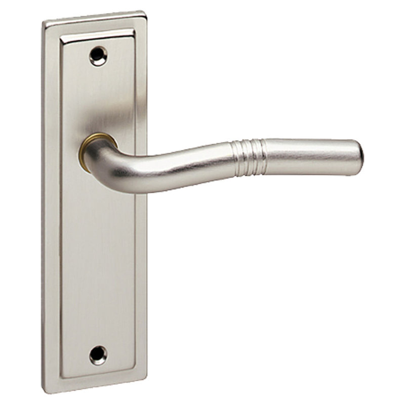 Door Handle, Satin Nickel Plain