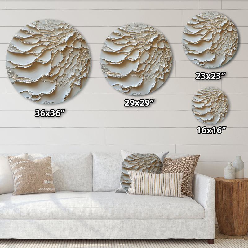 «Asccent Light», art mural rond moderne transitionnel en métal, 23" H x 23" W