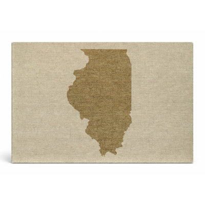 Illinois State Silhouette - Paysage, art mural sur toile