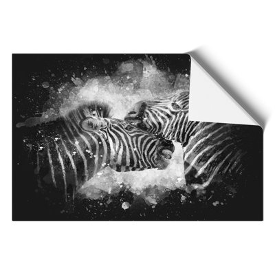 Zebras Paint Splash - Frameless Print