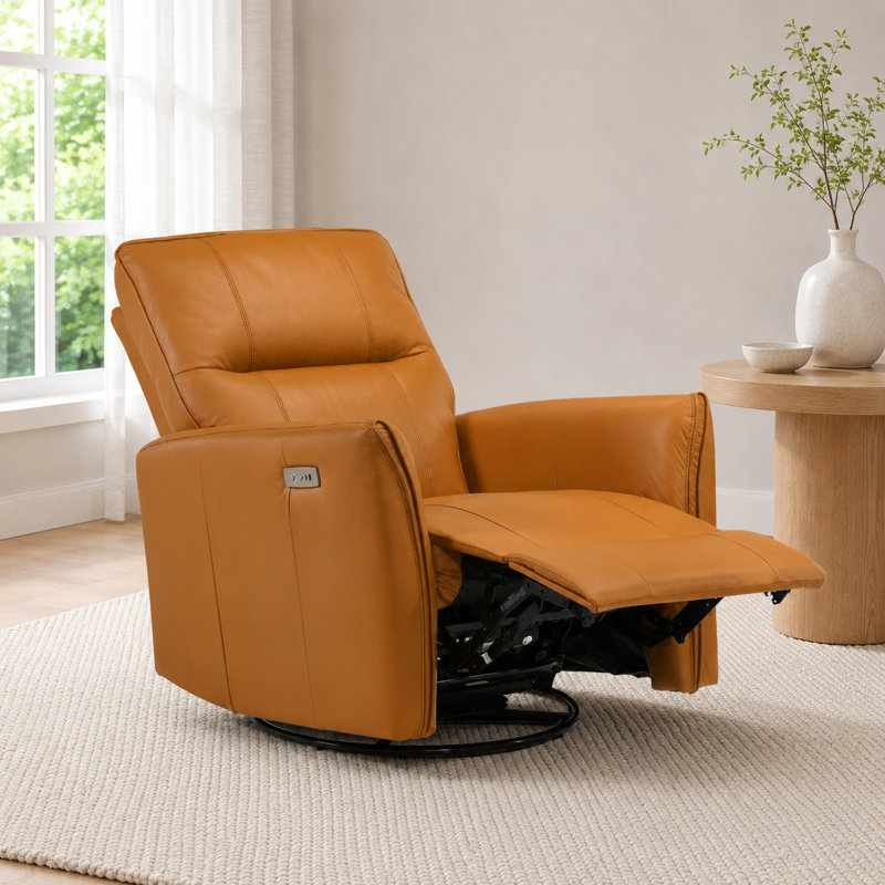 Fauteuil inclinable électrique pivotant de 31,5 po Coamhan, Orange