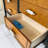 Modern sea shell handle drawer accent cabinet.