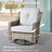 High Density Pe Cane Outdoor Sofa With Stove And Swivel Chair-533559672