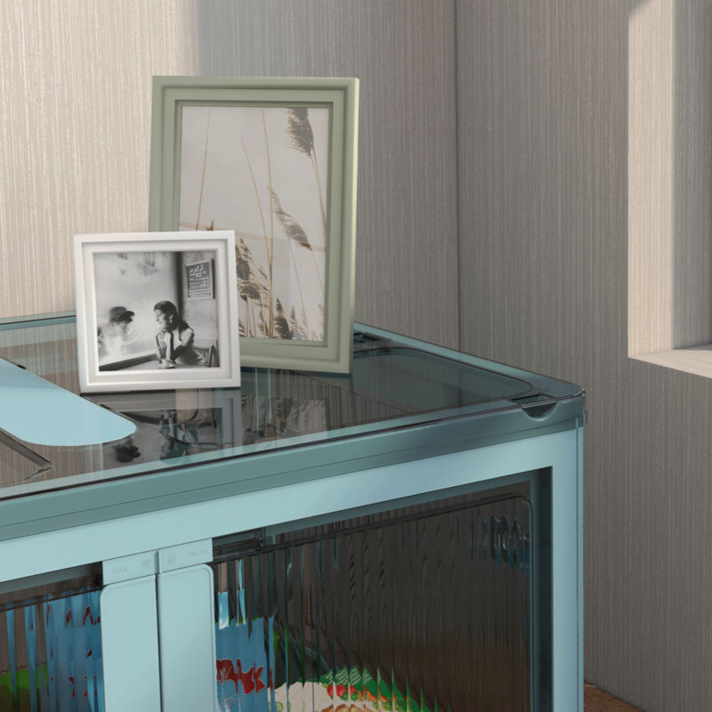 Bacs de rangement empilables avec couvercles, roulettes et HOMcom
