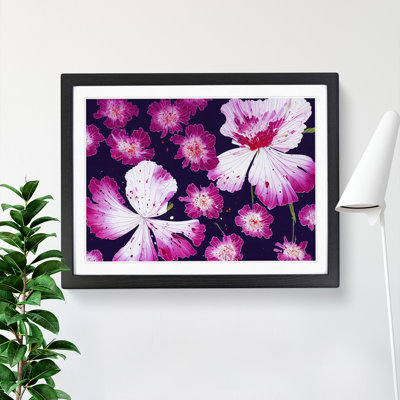 XH1022-6578X Painted Carnation Flower Abstract - Single Picture Frame Print