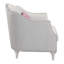 Chaise Kasa avec coussin, lin beige et finition champagne