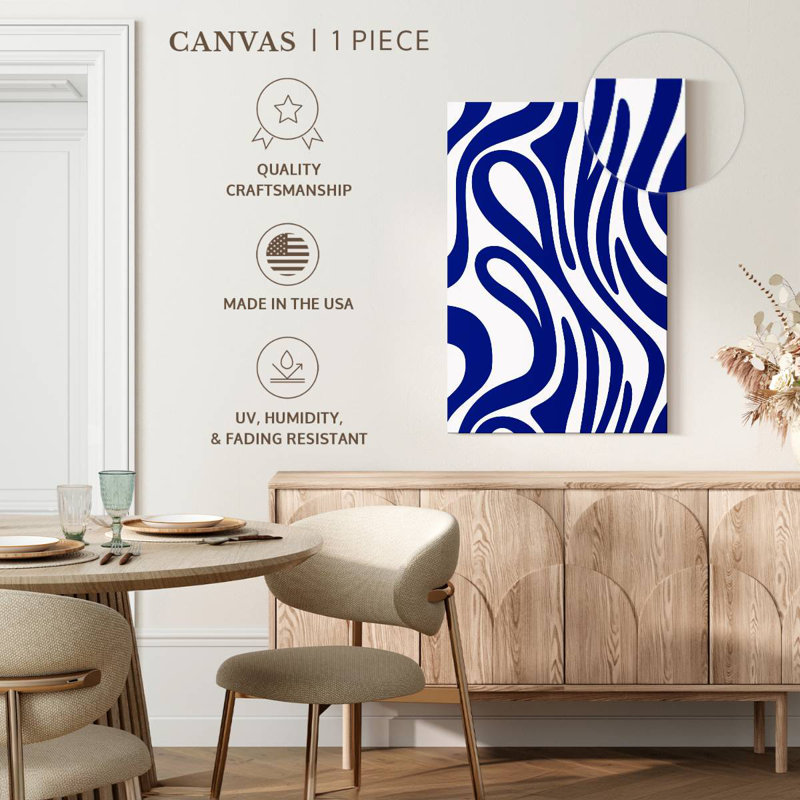 Avery Navy Blue Swirl Pattern, 39" H x 26" W