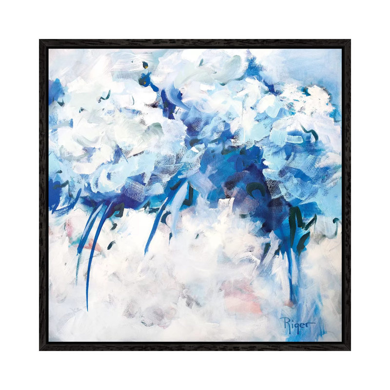 Hydrangeas On My Mind II by Sue Riger - Gallery-Wrapped Canvas Giclée on Canvas, Black Framed, 66.04 cm H x 66.04 cm W