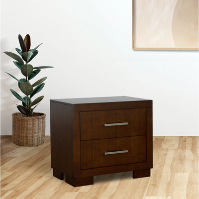 Table de chevet 2 tiroirs Polk Cappuccino