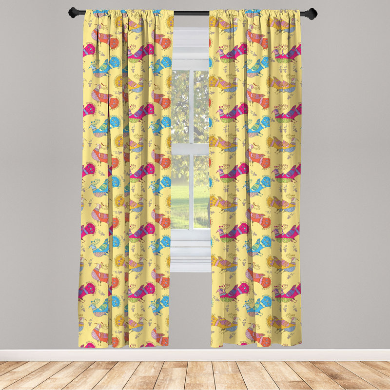 Rideaux 4 panneaux East Urban Home, L 56 po x L 63 po