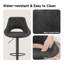 Swivel Upholstered Adjustable Height Counter Stool with Metal Frame-383902240