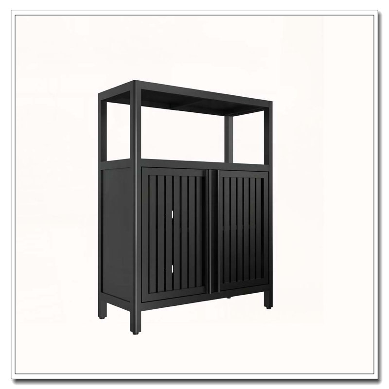 Armoire de rangement grande capacité en bambou