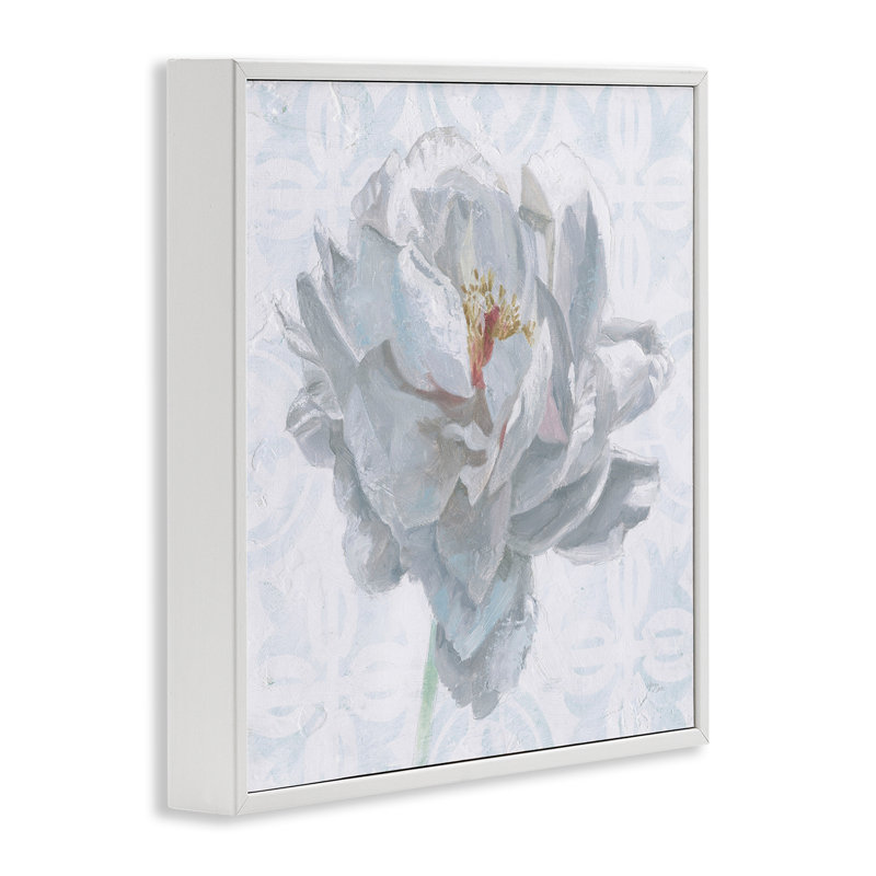 Pivoine blanche sublime par Wellington Studio bg-010, Giclée encadrée blanc bord de mer, H 17 po x l 17 po