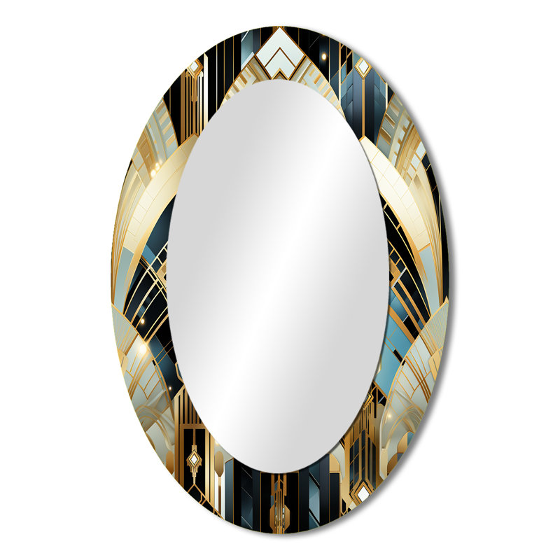Miroir Art Déco 1970, H 36 po x l 24 po